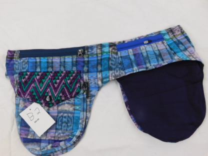 HAND WOVEN MULTI POCKET WAIST PACK WITH BROCADE ACCENTS - Image 5