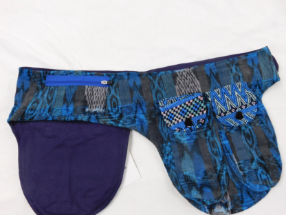 HAND WOVEN MULTI POCKET WAIST PACK WITH BROCADE ACCENTS - Image 6