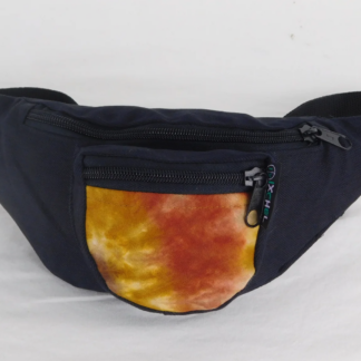 3 POCKET WAIST PACK WITH TIE DYE TRIM