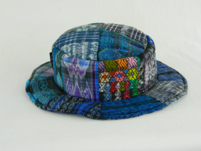 PATCHWORK HAT IN HAND MADE FABRIC - Image 2