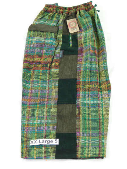 HAND WOVEN SHORTS WITH CORDUROY PATCHES - Image 9
