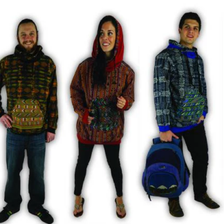 HAND WOVEN COTTON HOODIE STREET WEAR STYLED