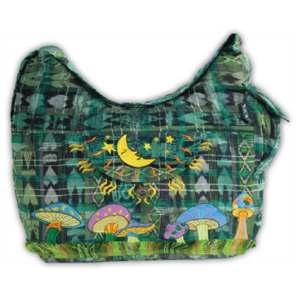 HAND WOVEN SADDLE BAG WITH MUSHROOM EMBROIDERY - Image 4