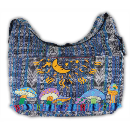 HAND WOVEN SADDLE BAG WITH MUSHROOM EMBROIDERY - Image 5