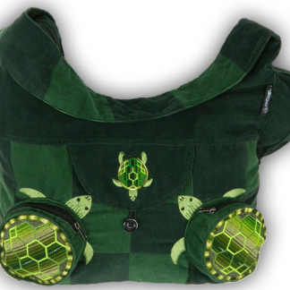 PATCHWORK TERRAPIN SHOULDER BAG WITH 3D POCKETS
