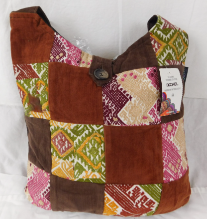 THE 'ERIKA' BAG, IN PATCHWORK CORDUROY AND BROCADED FABRIC - Image 4