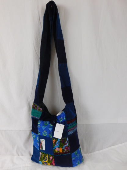 THE 'ERIKA' BAG, IN PATCHWORK CORDUROY AND BROCADED FABRIC - Image 6