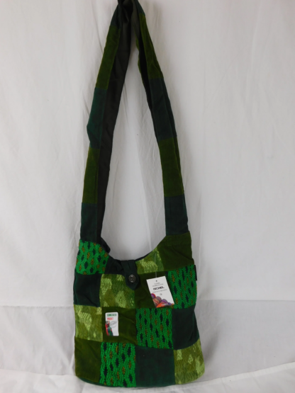 THE 'ERIKA' BAG, IN PATCHWORK CORDUROY AND BROCADED FABRIC - Image 5