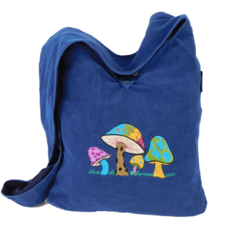 ERICA BAG IN CORDUROY WITH MUSHROOM EMBROIDERY