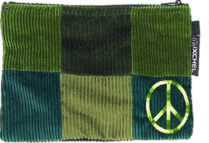 PATCHWORK ZIPPER CHANGE PURSE WITH PEACE SIGN - Image 6