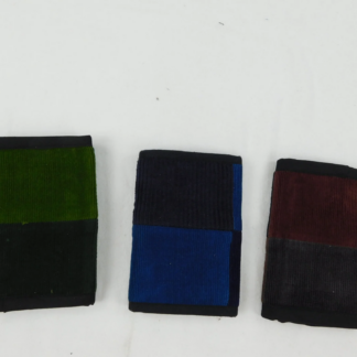 3-FOLD PATCHWORK CORDUROY WALLET
