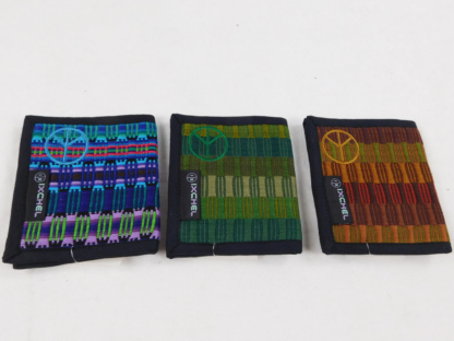 BROCADED 2-FOLD WALLET WITH PEACE SIGN EMBROIDERY - Image 2