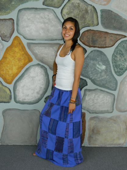 GARMENT-DYED PATCHWORK SKIRT - Image 2