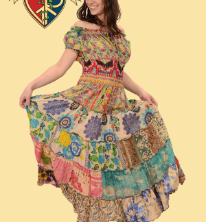 Little Wing Multi Tiered Corset Style Long Dress