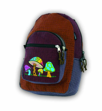 SPORT PACK IN COTTON CORDUROY & DENIM WITH MUSHROOM EMBROIDERY - Image 2