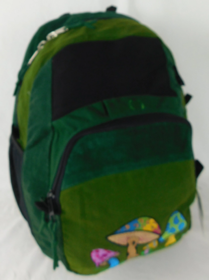 SPORT PACK IN COTTON CORDUROY & DENIM WITH MUSHROOM EMBROIDERY - Image 3