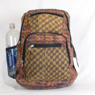 HAND-WOVEN BACKPACK WITH HAND-BROCADED ACCENTS (LARGE)