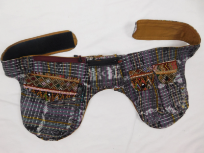 HAND WOVEN MULTI POCKET WAIST PACK WITH BROCADE ACCENTS - Image 11
