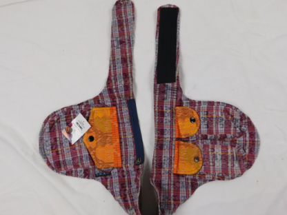 HAND WOVEN MULTI POCKET WAIST PACK WITH BROCADE ACCENTS - Image 4
